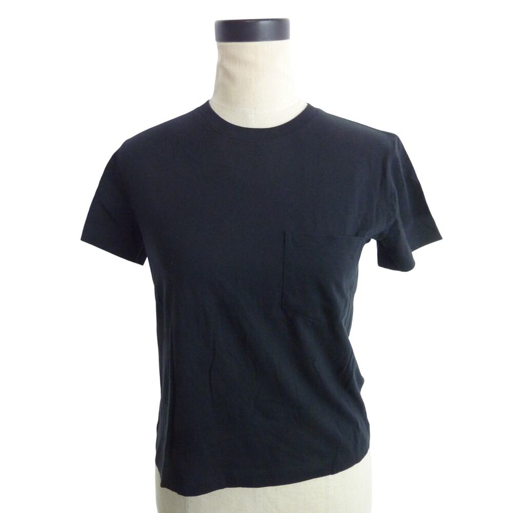 NWT Everlane Womens Organic Cotton Box Cut Tee XS Black Short Sleeve Pocket Tee